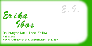 erika ibos business card